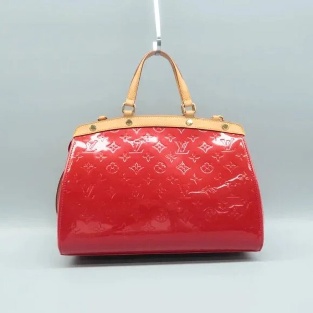 100% Authentic Louis Vuitton Brea Red Monogram Patent Leather Satchel - Picture 2 of 12